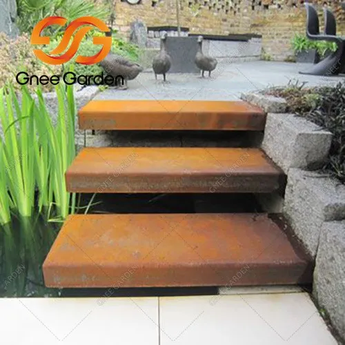 corten steel stair