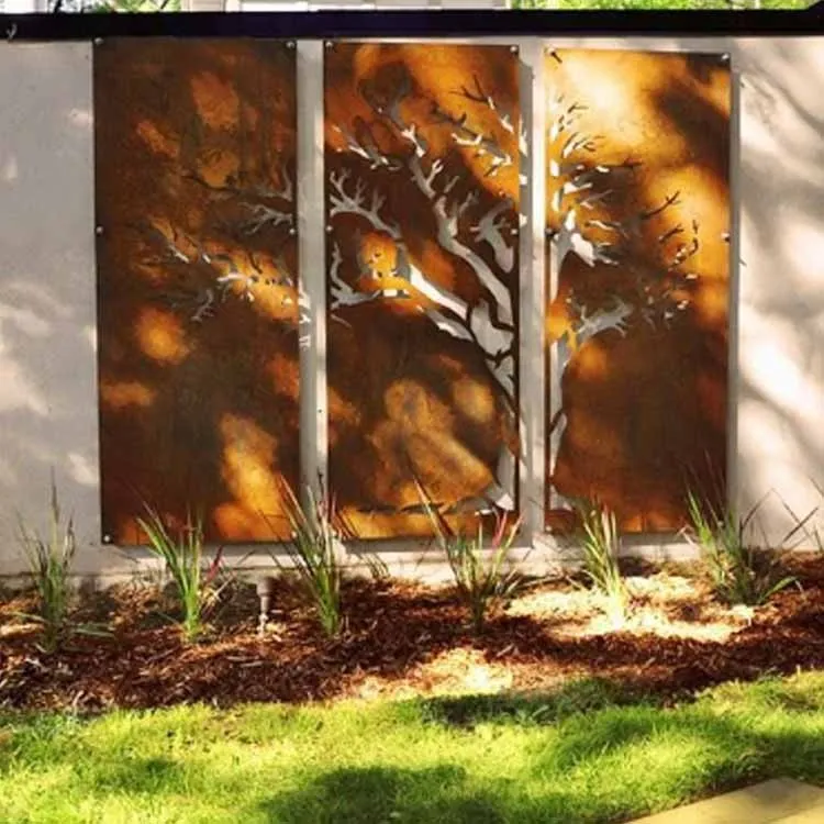 Contemporary Corten Fence Screen