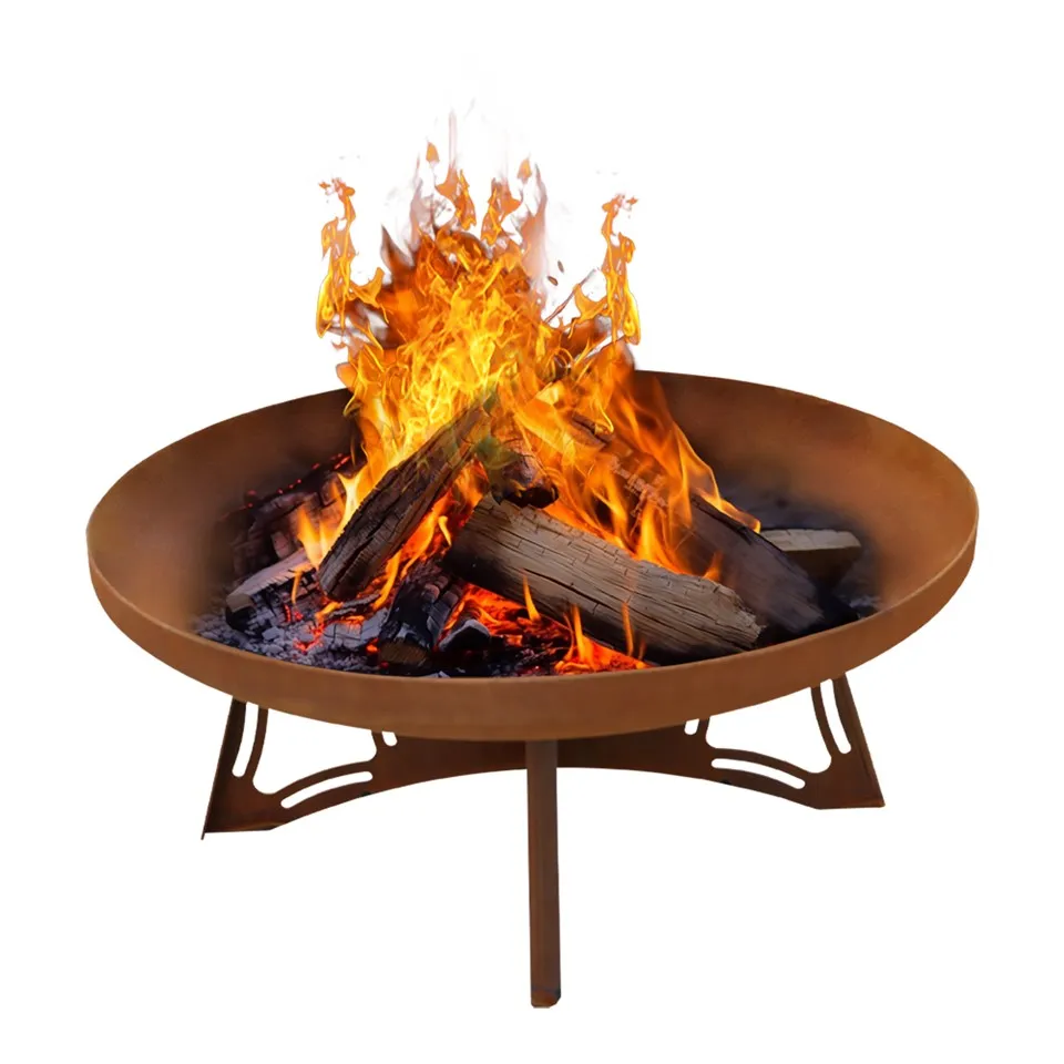 Corten Steel Firepit Bowl Round