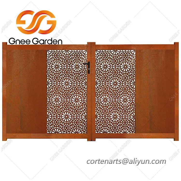 Corten Steel Garden Metal Decorative Outdoor Gate