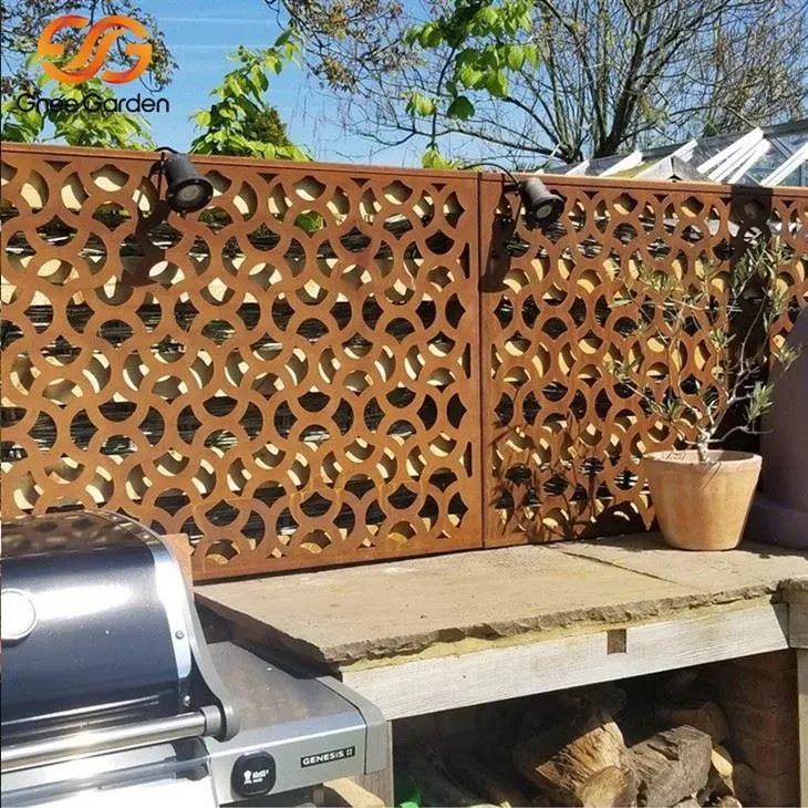 weathering steel privacy screens