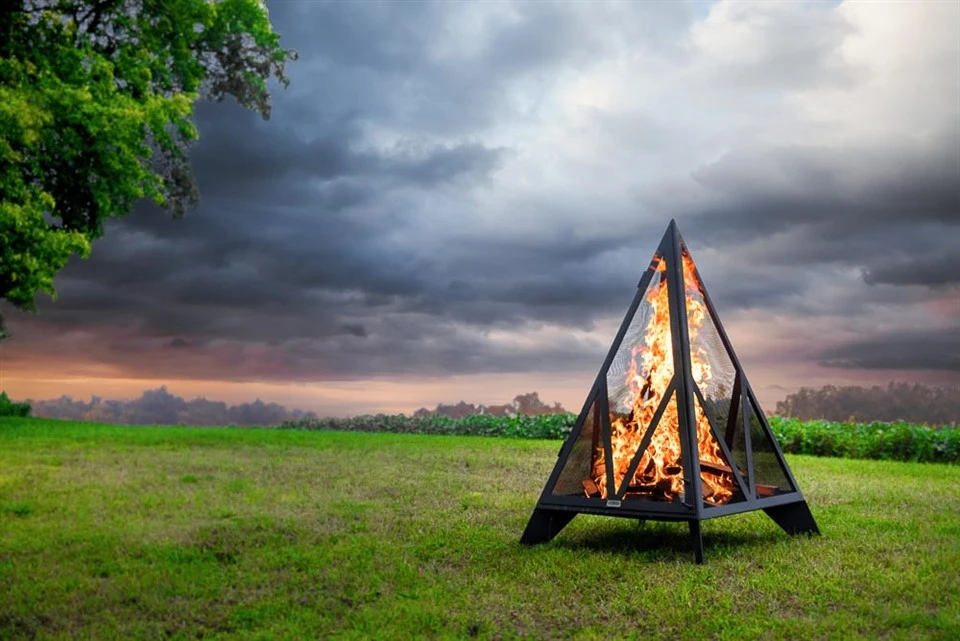 Pyramid Outdoor Fireplace