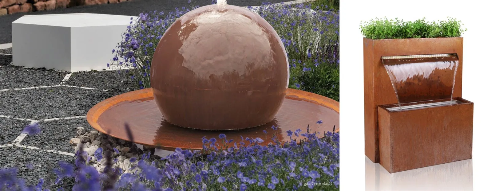 corten steel ball water feature corten steel ball water feature