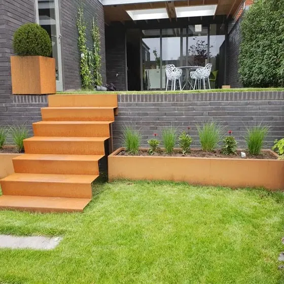 corten metal stairs corten metal stairs