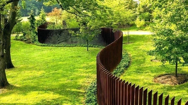 Corten steel fence Corten steel fence