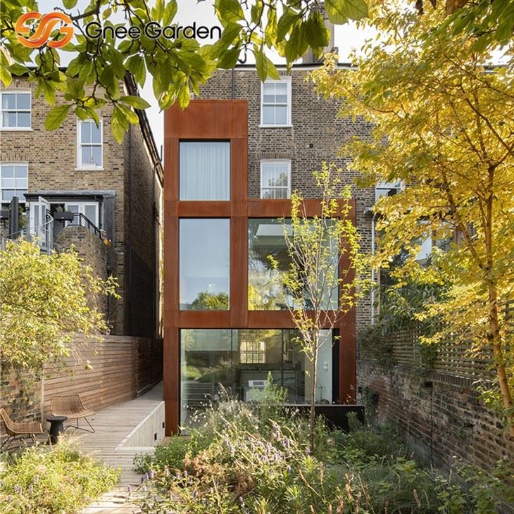 Metal Facade Cladding Corten Durable Design