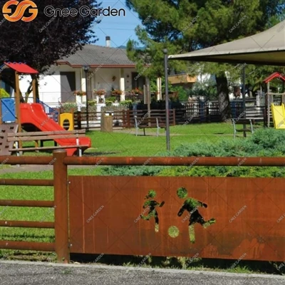 Corten Steel Modern Fence For Public Parks