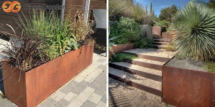 Corten modern outdoor planters Corten modern outdoor planters
