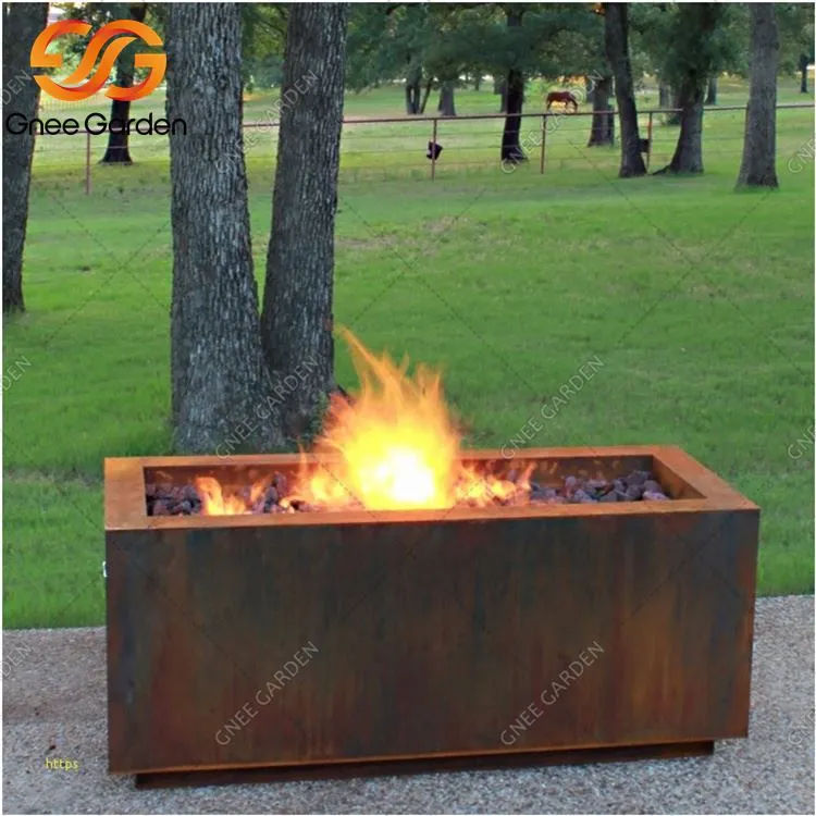 Outdoor Corten Gas FirePit