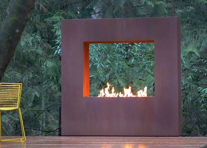 Outdoor Heater Corten Steel Fireplace