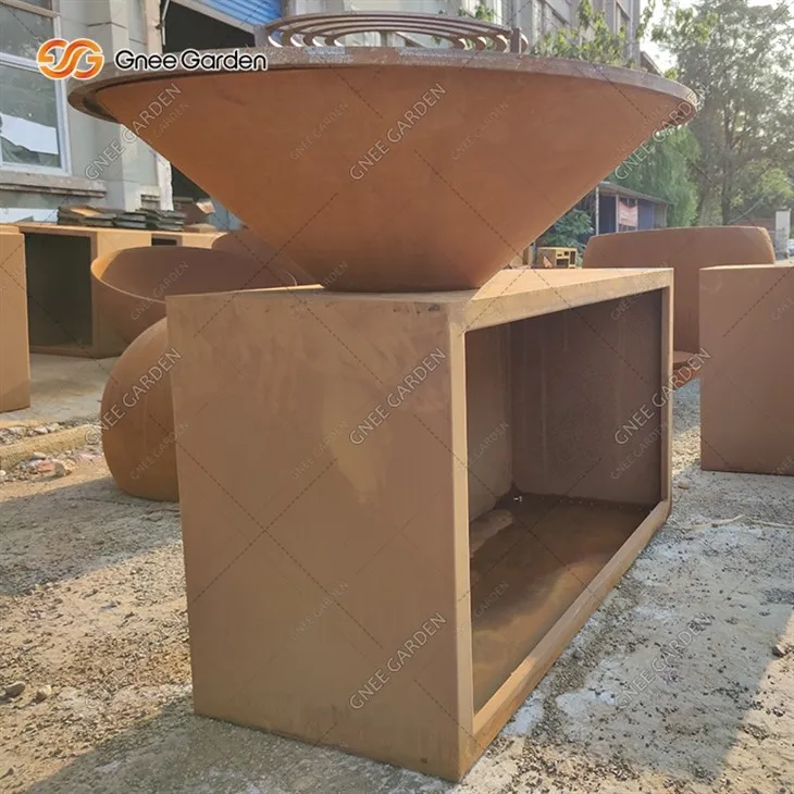 Corten Steel Qutdoor kitchen grill barbecue