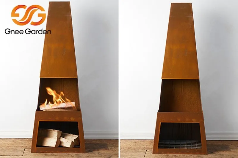 Corten Steel Fireplace Corten Steel Fireplace