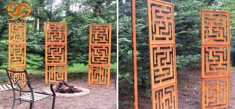 corten steel garden art screen corten steel garden art screen