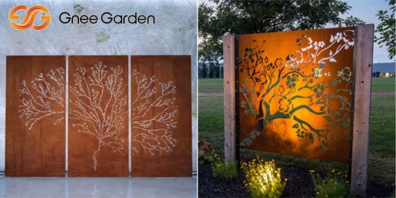 Modern Corten Steel Tree Wall Decoration Modern Corten Steel Tree Wall Decoration