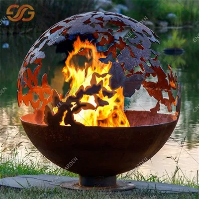 Corten Fire Pit Spheres