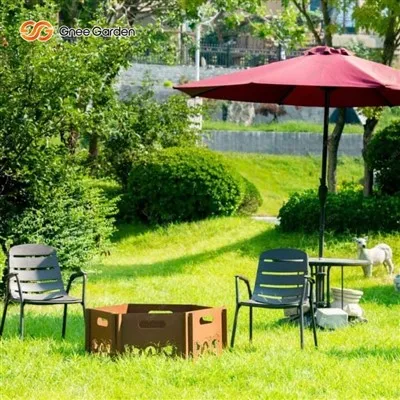 Modern Outdoor Corten Steel Fire Pit