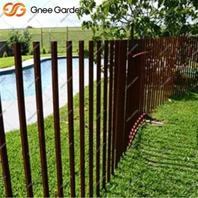 Rusted Corten Steel Fence For Contemporary Landscaping