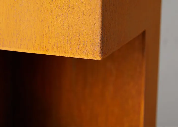 Weathering Steel Fireplace