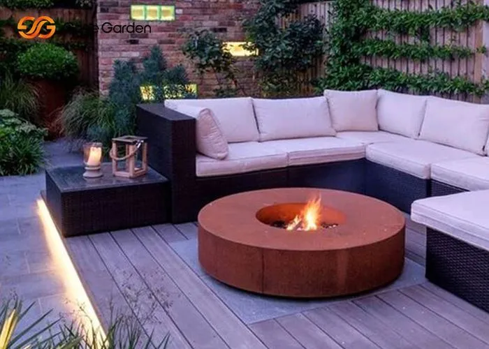 Weathering Steel Round Bowl Fire Pit